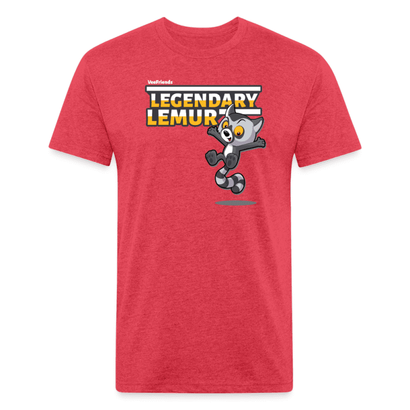 Legendary Lemur Character Comfort Adult Tee - heather red