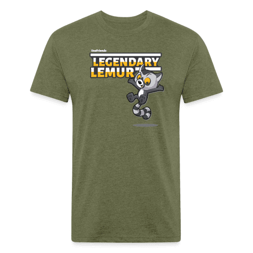 Legendary Lemur Character Comfort Adult Tee - heather military green