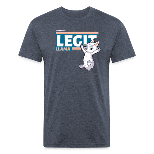 Legit Llama Character Comfort Adult Tee - heather navy