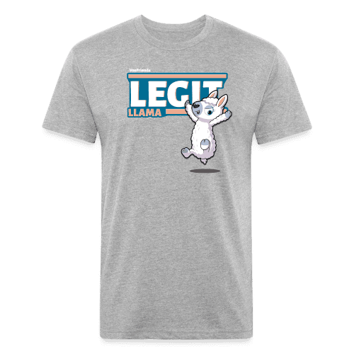 Legit Llama Character Comfort Adult Tee - heather gray