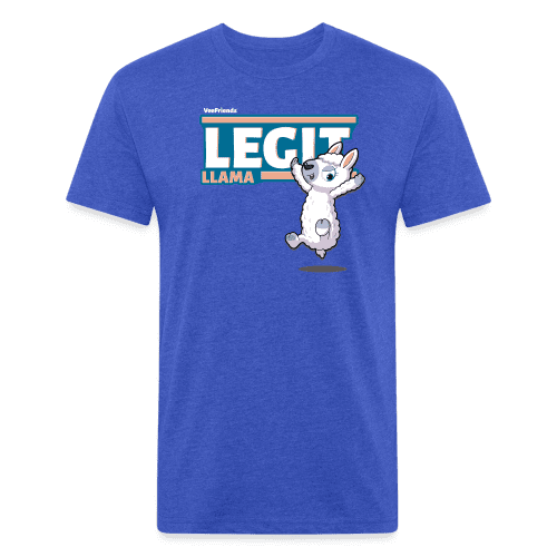 Legit Llama Character Comfort Adult Tee - heather royal