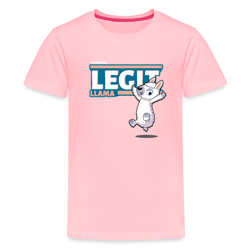 Legit Llama Character Comfort Kids Tee - pink