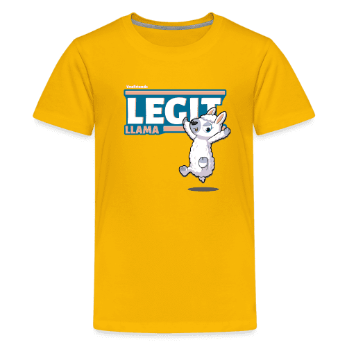 Legit Llama Character Comfort Kids Tee - sun yellow