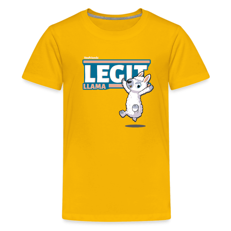 Legit Llama Character Comfort Kids Tee - sun yellow