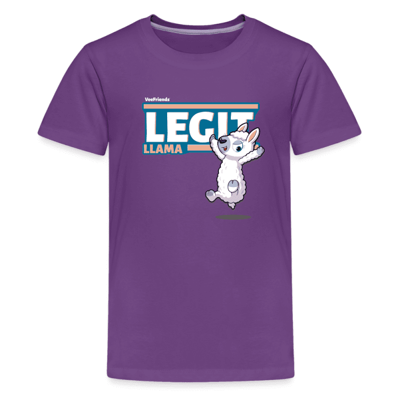 Legit Llama Character Comfort Kids Tee - purple