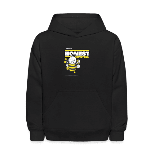 Honest Honey Bee Character Comfort Kids Hoodie - black