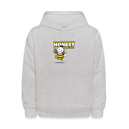 Honest Honey Bee Character Comfort Kids Hoodie - heather gray