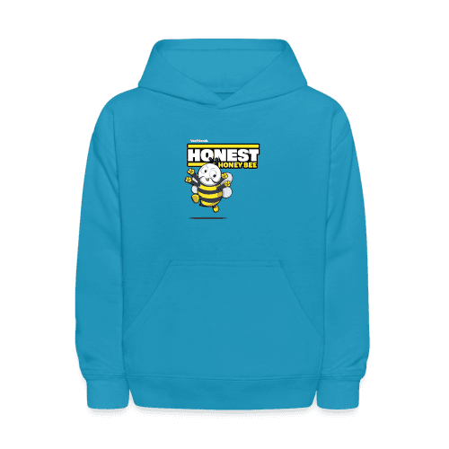 Honest Honey Bee Character Comfort Kids Hoodie - turquoise