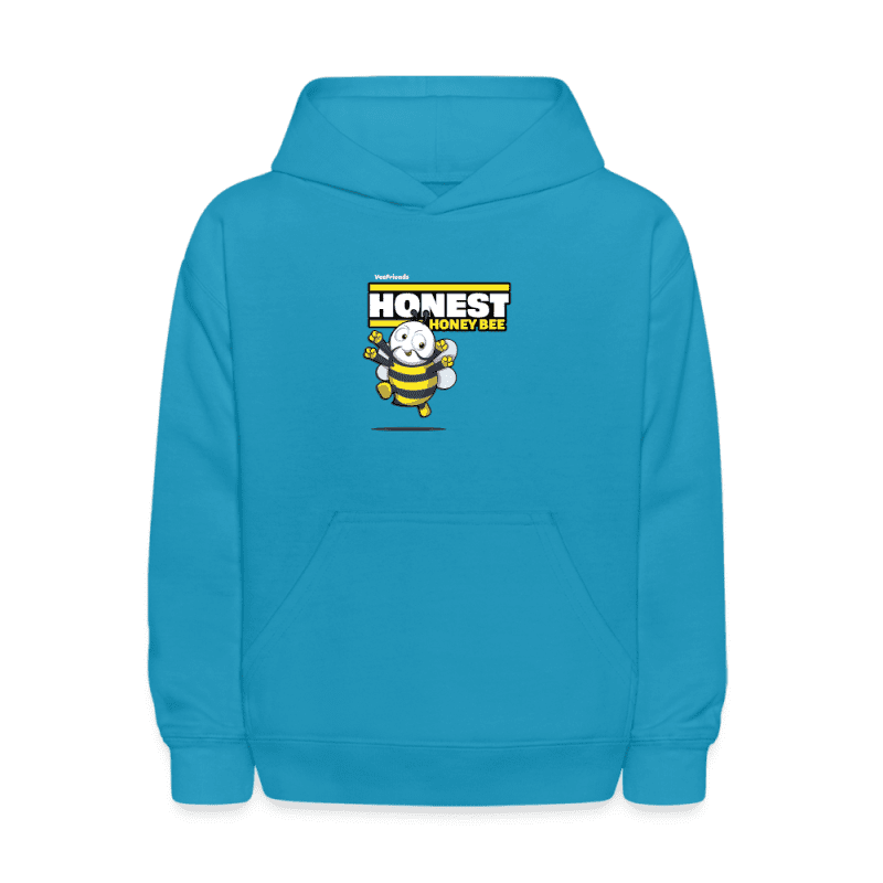 Honest Honey Bee Character Comfort Kids Hoodie - turquoise