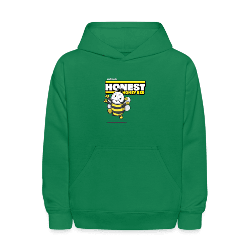 Honest Honey Bee Character Comfort Kids Hoodie - kelly green