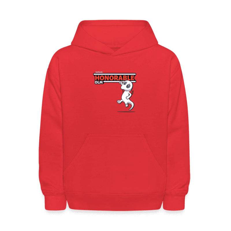 Honorable Olm Character Comfort Kids Hoodie - red