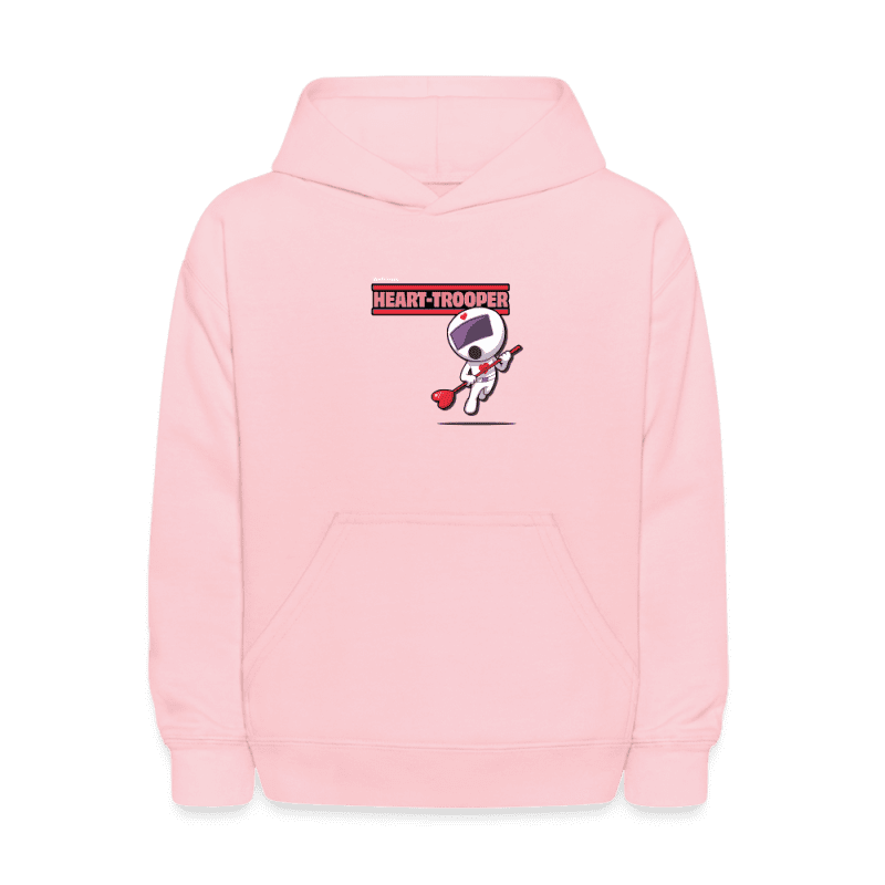 Heart-Trooper Character Comfort Kids Hoodie - pink