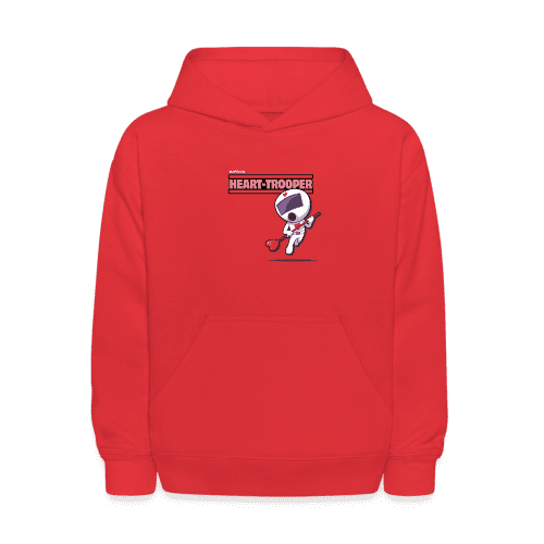 Heart-Trooper Character Comfort Kids Hoodie - red