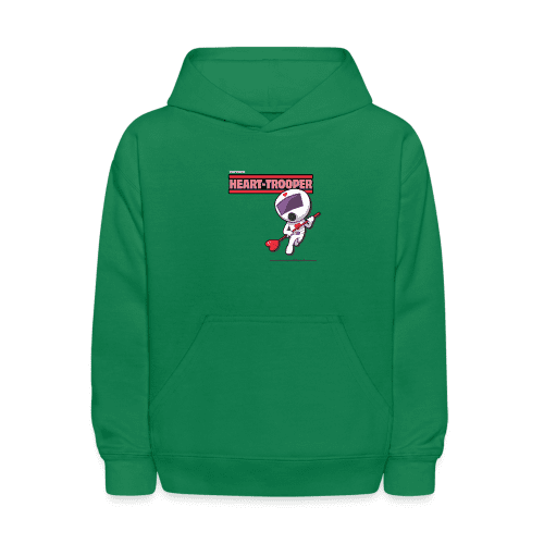 Heart-Trooper Character Comfort Kids Hoodie - kelly green