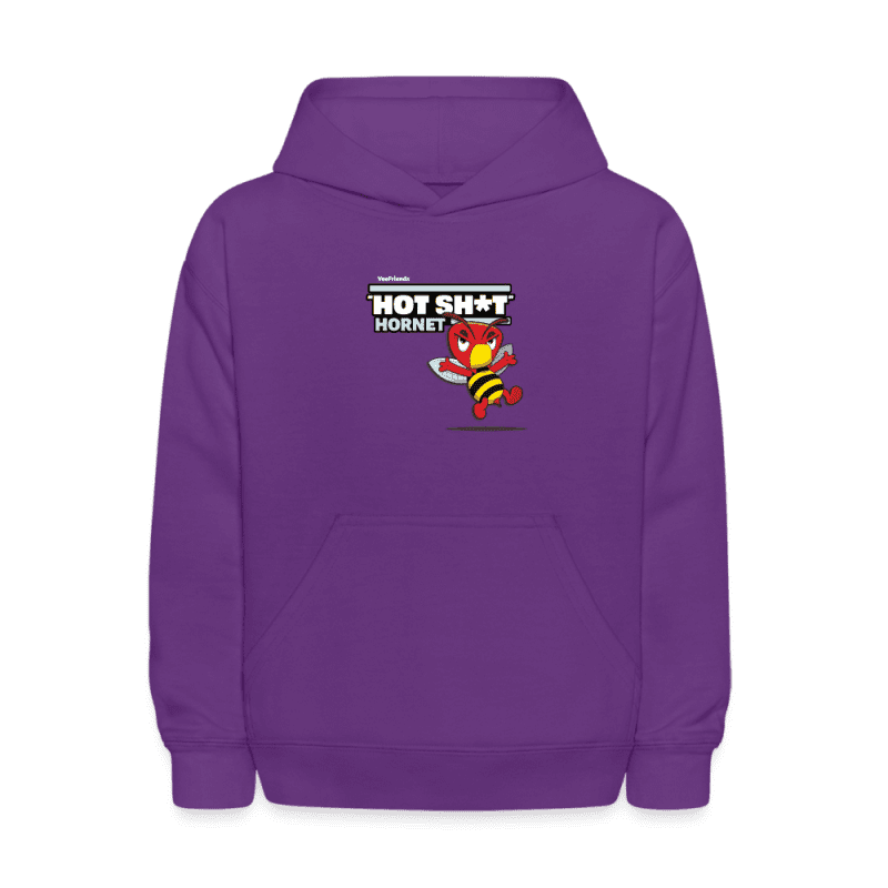 "Hot Sh*t" Hornet Character Comfort Kids Hoodie - purple