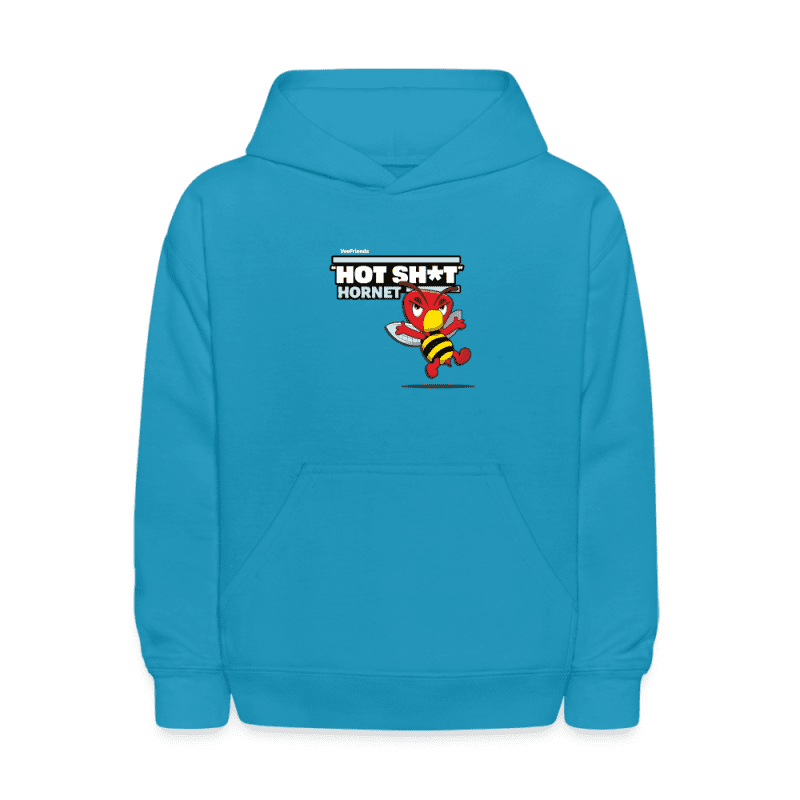 "Hot Sh*t" Hornet Character Comfort Kids Hoodie - turquoise