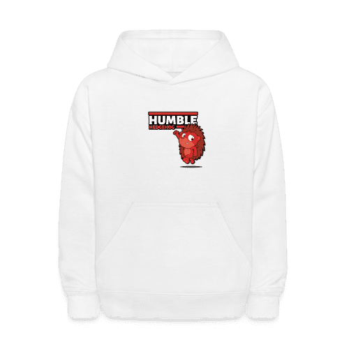 Humble Hedgehog Character Comfort Kids Hoodie - white