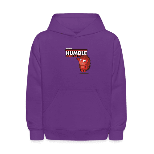 Humble Hedgehog Character Comfort Kids Hoodie - purple