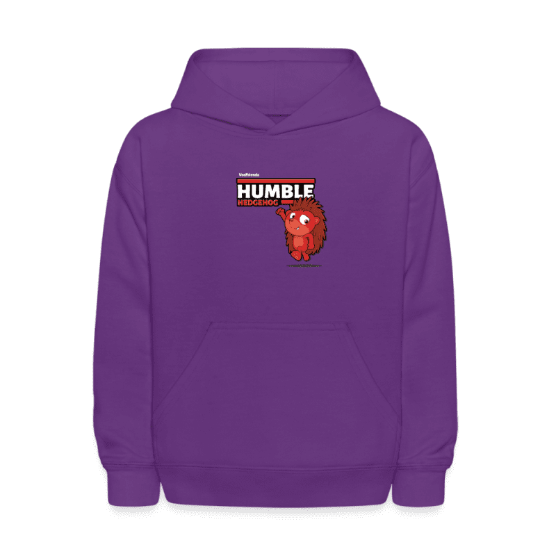 Humble Hedgehog Character Comfort Kids Hoodie - purple