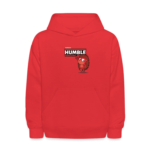 Humble Hedgehog Character Comfort Kids Hoodie - red