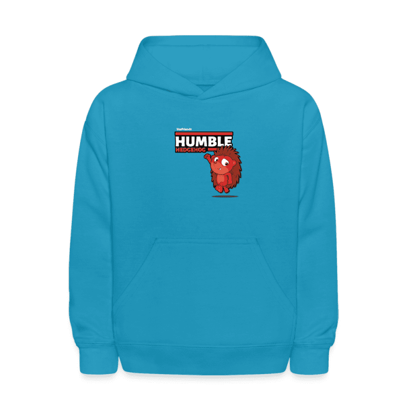 Humble Hedgehog Character Comfort Kids Hoodie - turquoise