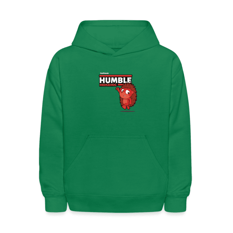 Humble Hedgehog Character Comfort Kids Hoodie - kelly green