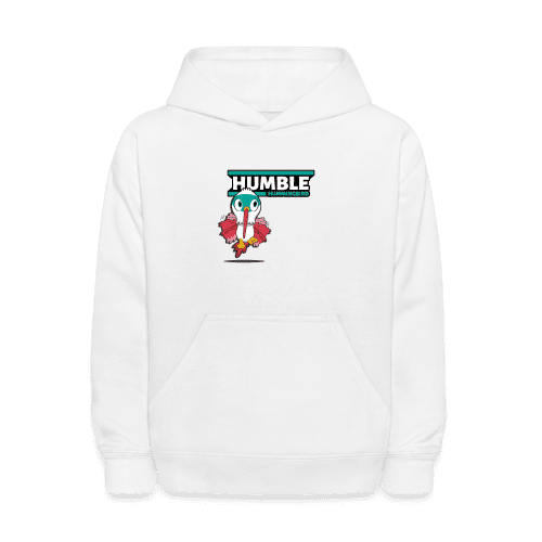 Humble Hummingbird Character Comfort Kids Hoodie - white