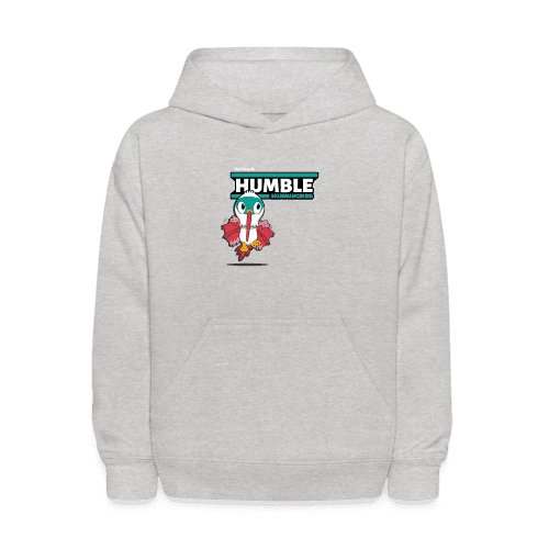 Humble Hummingbird Character Comfort Kids Hoodie - heather gray