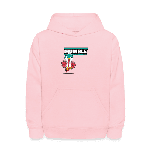 Humble Hummingbird Character Comfort Kids Hoodie - pink