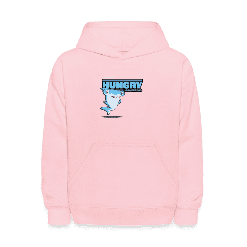 Hungry Hammerhead Character Comfort Kids Hoodie - pink