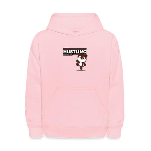 Hustling Hamster Character Comfort Kids Hoodie - pink