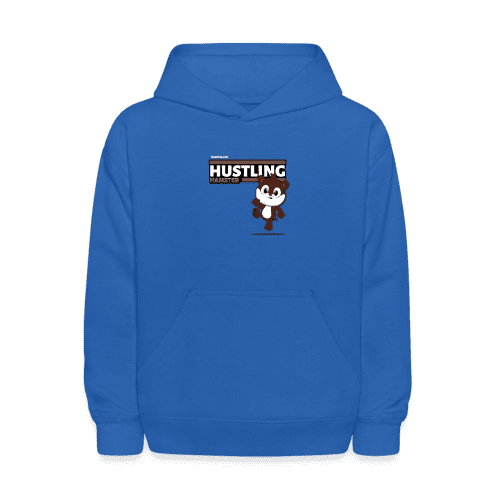 Hustling Hamster Character Comfort Kids Hoodie - royal blue