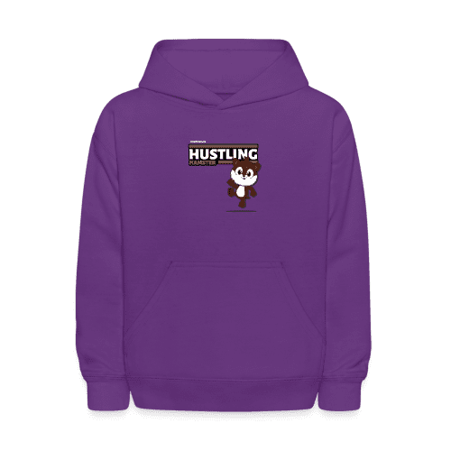 Hustling Hamster Character Comfort Kids Hoodie - purple