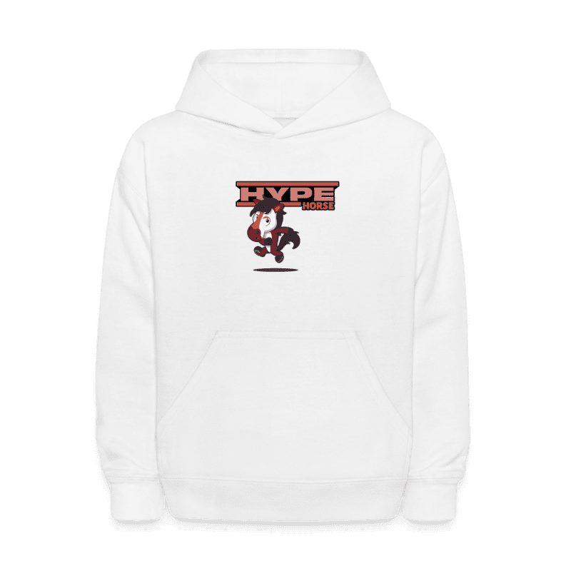 Hype Horse Character Comfort Kids Hoodie - white