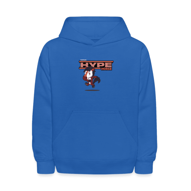 Hype Horse Character Comfort Kids Hoodie - royal blue