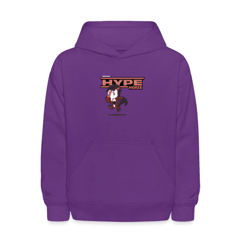 Hype Horse Character Comfort Kids Hoodie - purple