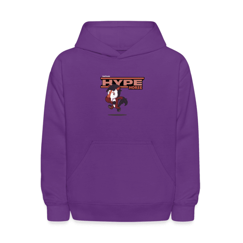 Hype Horse Character Comfort Kids Hoodie - purple