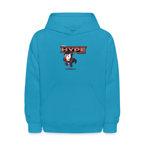 Hype Horse Character Comfort Kids Hoodie - turquoise