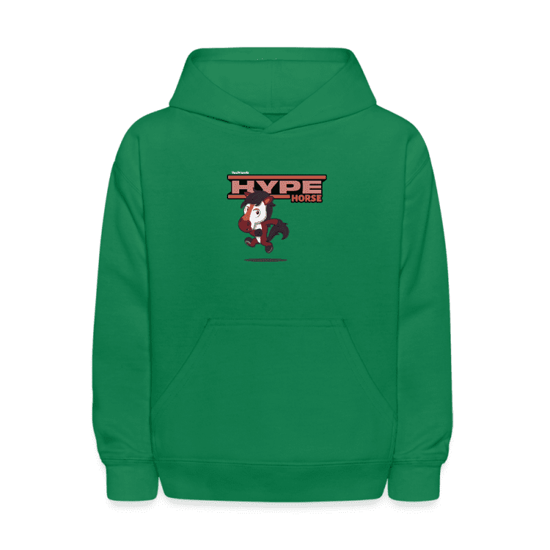 Hype Horse Character Comfort Kids Hoodie - kelly green