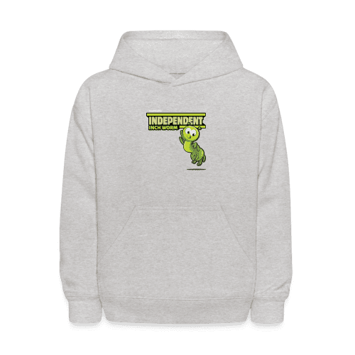 Independent Inch Worm Character Comfort Kids Hoodie - heather gray