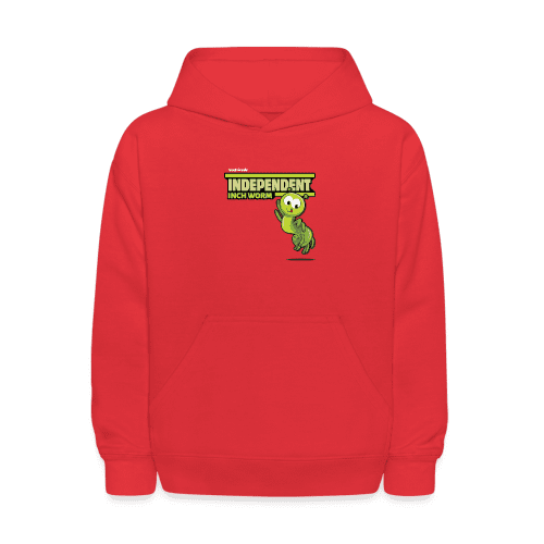 Independent Inch Worm Character Comfort Kids Hoodie - red