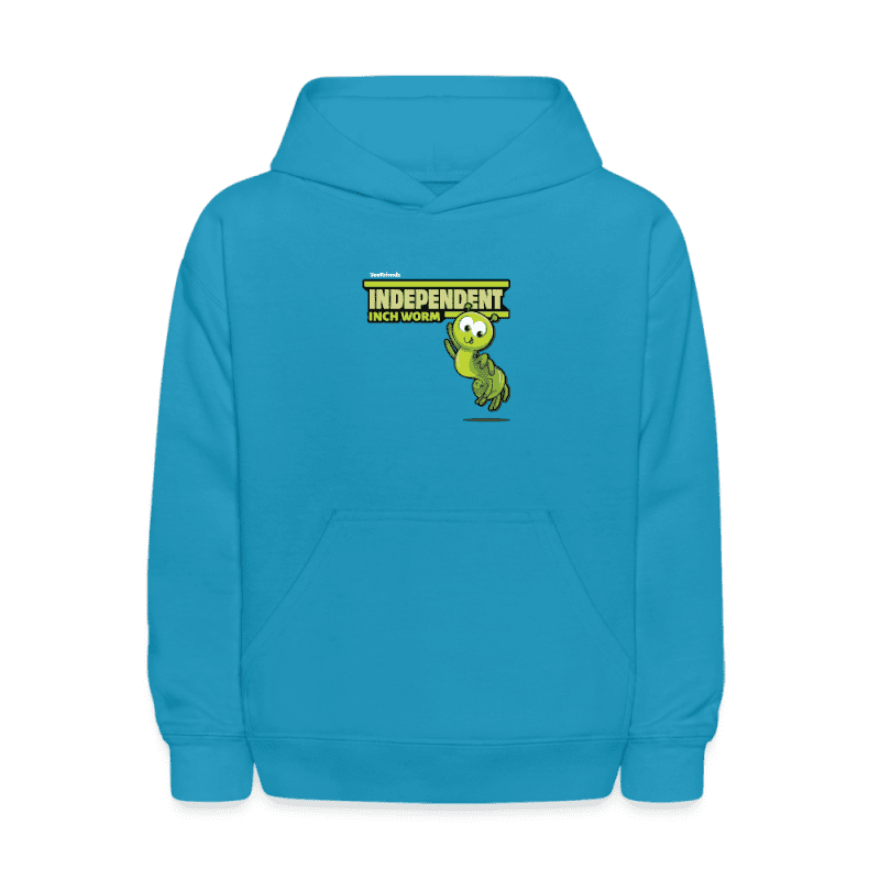 Independent Inch Worm Character Comfort Kids Hoodie - turquoise