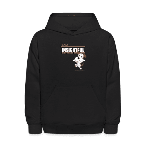 Insightful Irish Terrier Character Comfort Kids Hoodie - black