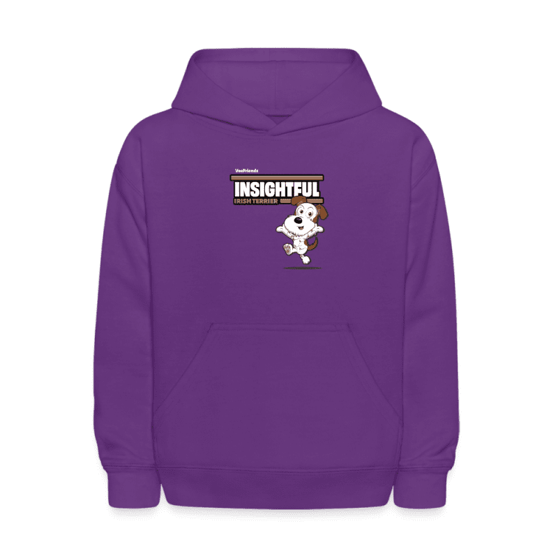 Insightful Irish Terrier Character Comfort Kids Hoodie - purple