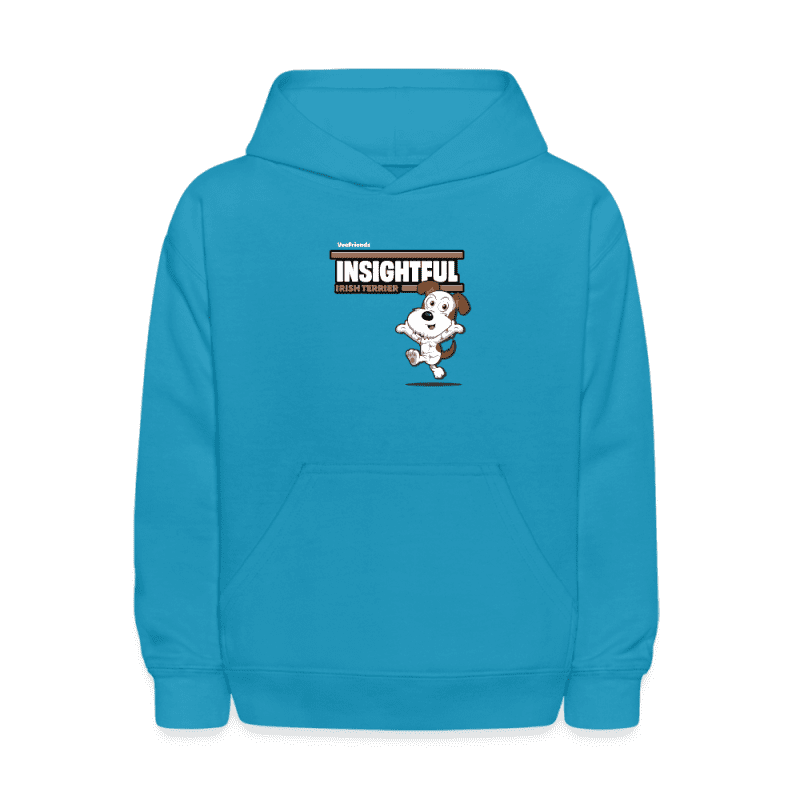 Insightful Irish Terrier Character Comfort Kids Hoodie - turquoise