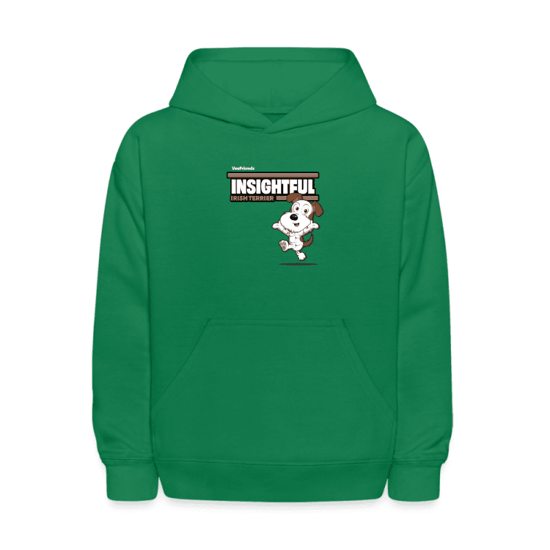 Insightful Irish Terrier Character Comfort Kids Hoodie - kelly green