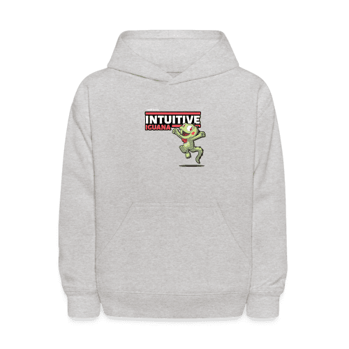 Intuitive Iguana Character Comfort Kids Hoodie - heather gray