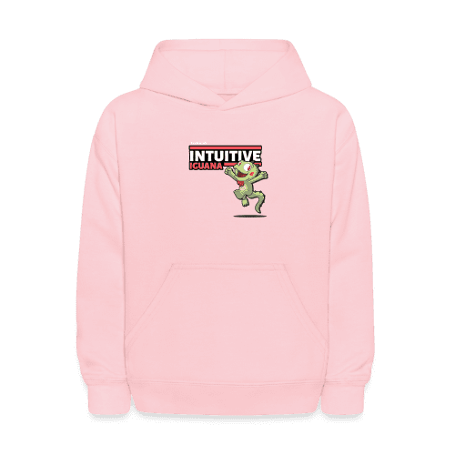 Intuitive Iguana Character Comfort Kids Hoodie - pink