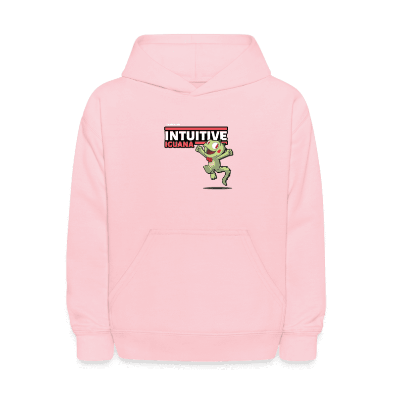 Intuitive Iguana Character Comfort Kids Hoodie - pink