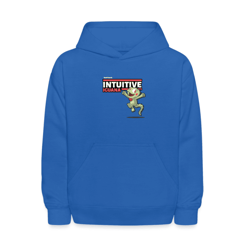 Intuitive Iguana Character Comfort Kids Hoodie - royal blue